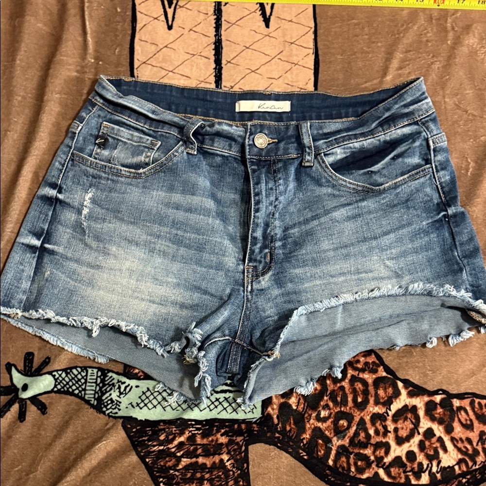 Kancan Distressed Blue Jean Shorts